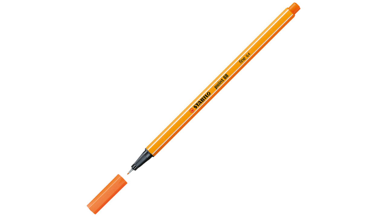 Fineliner STABILO point 88/30 fijn bleek vermiljoen