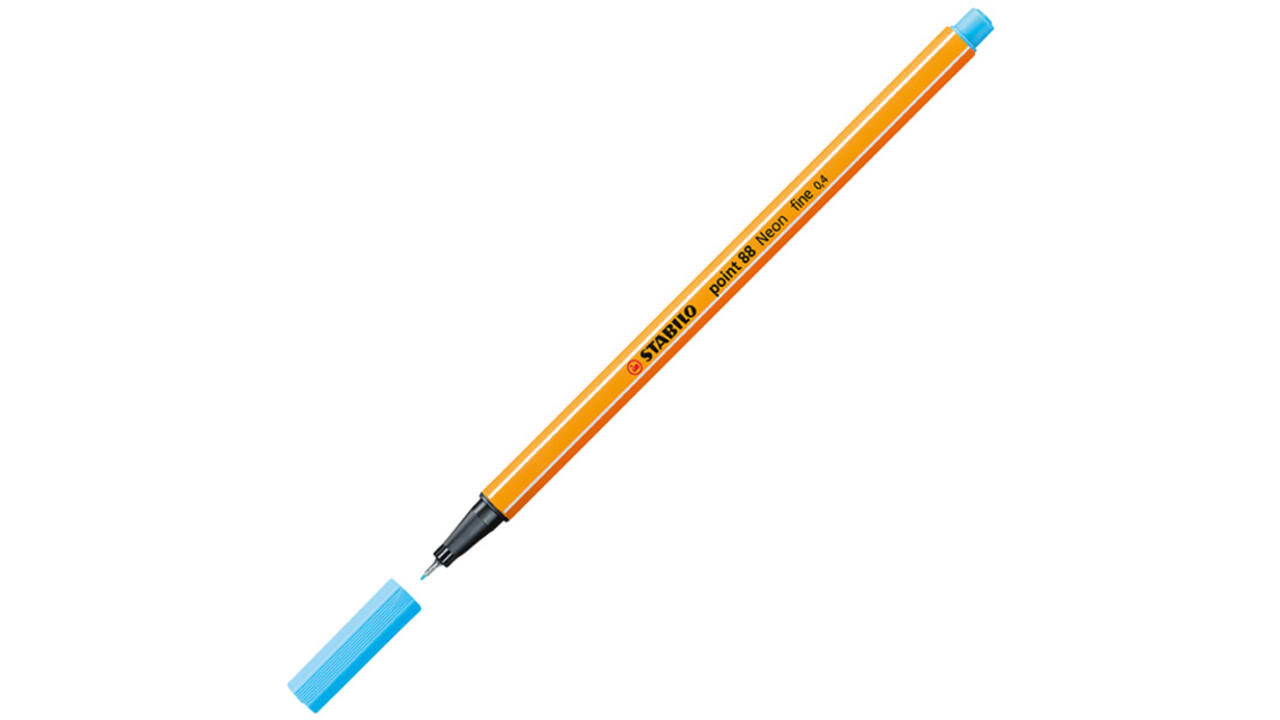 Fineliner STABILO point 88/031 fijn neon blauw