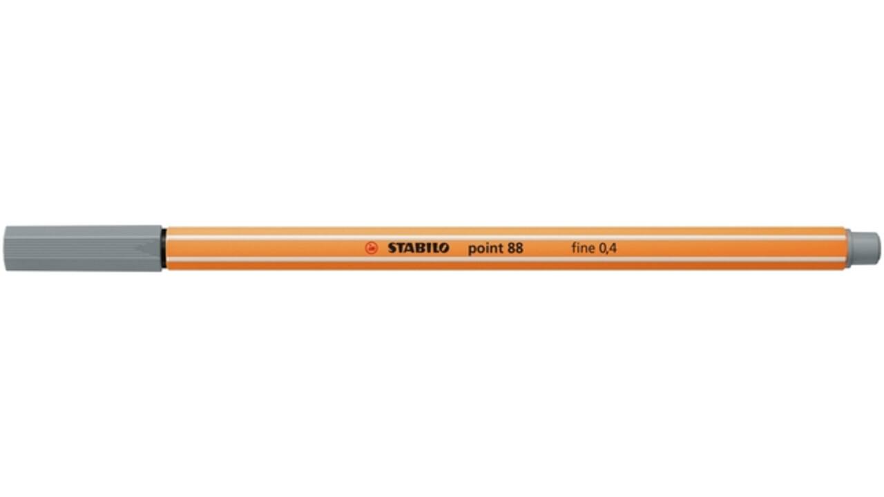 Fineliner STABILO point 88/95 fijn middelkoud grijs