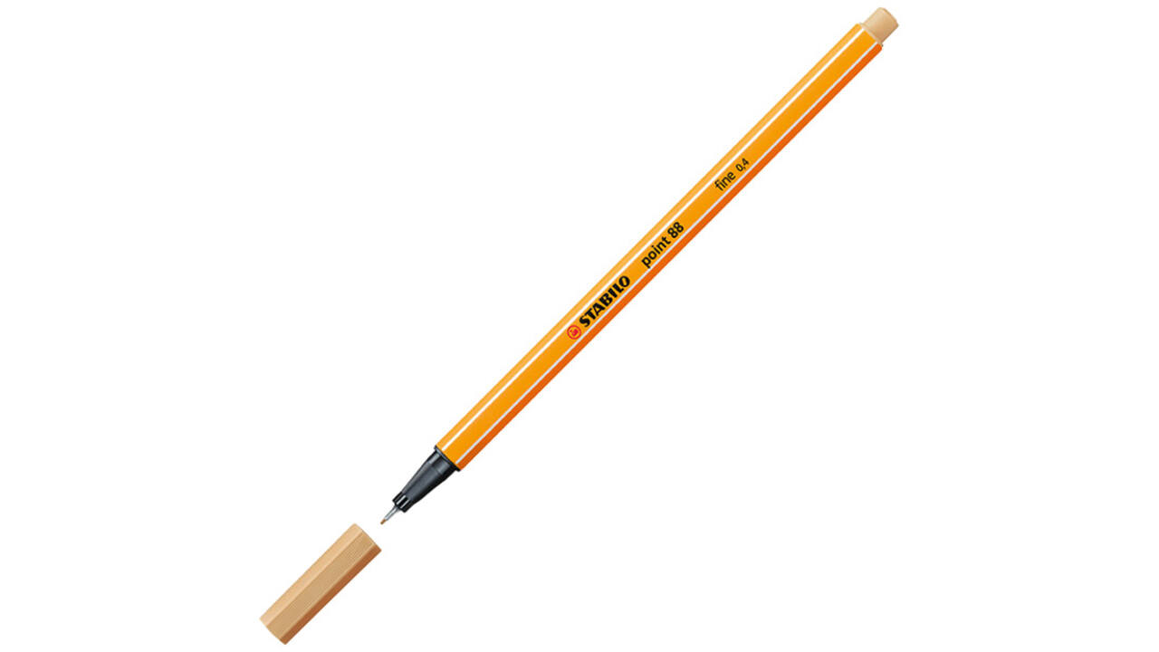 Fineliner STABILO point 88/88 fijn licht oker