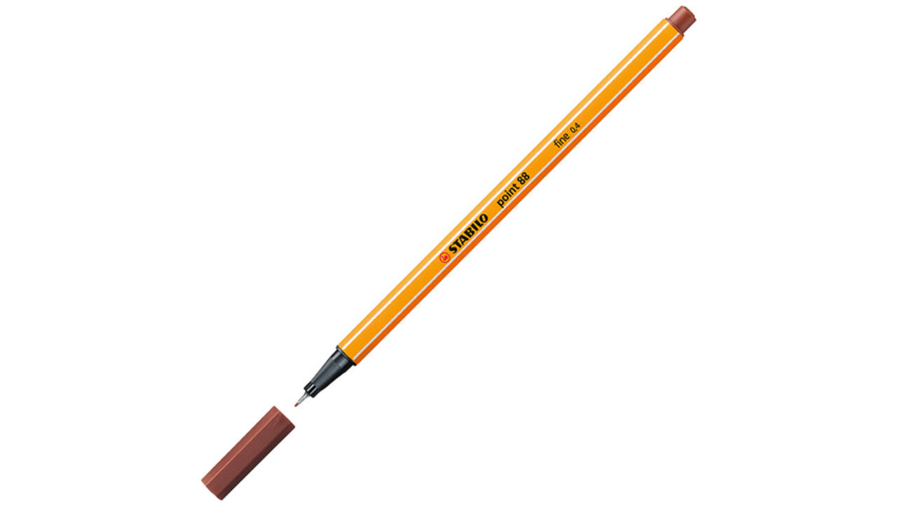 Fineliner STABILO point 88/75 fijn sienna