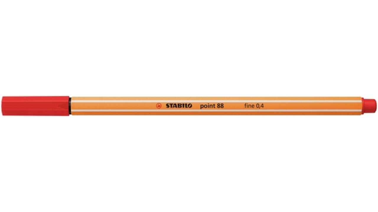 Fineliner STABILO point 88/48 fijn lichtrood