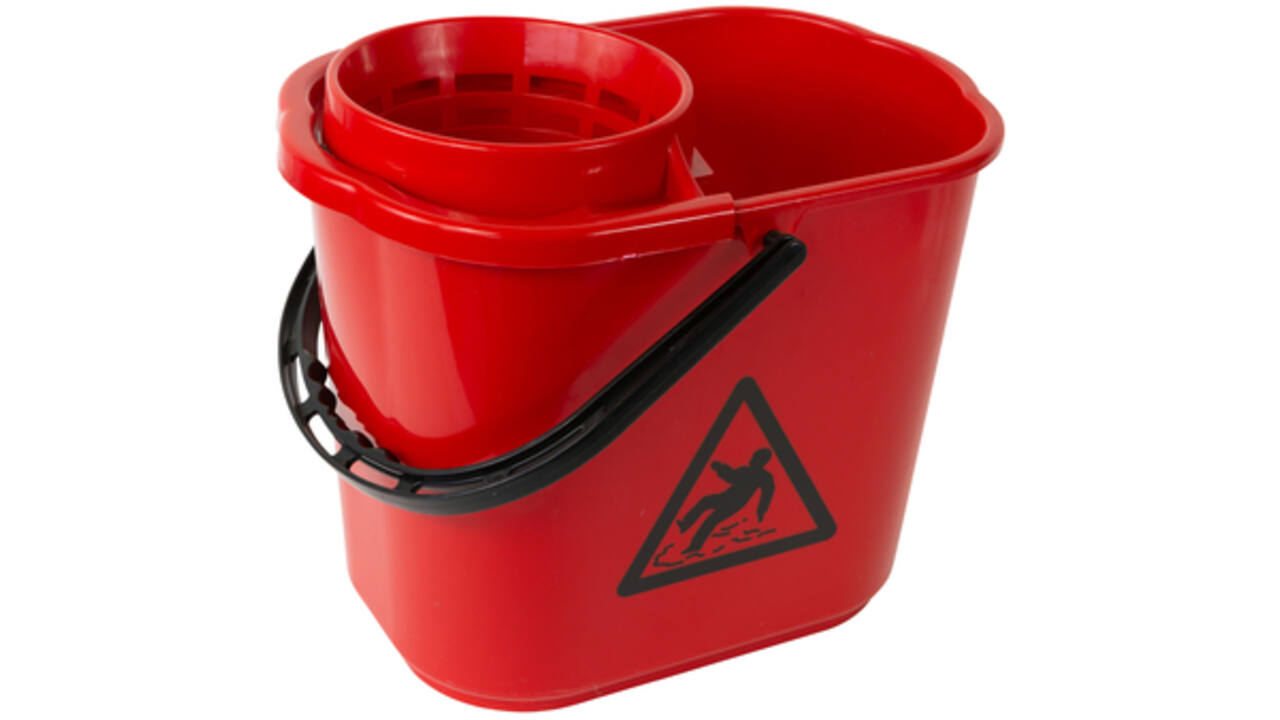Mopemmer spaans Cleaninq met korf 12L rood