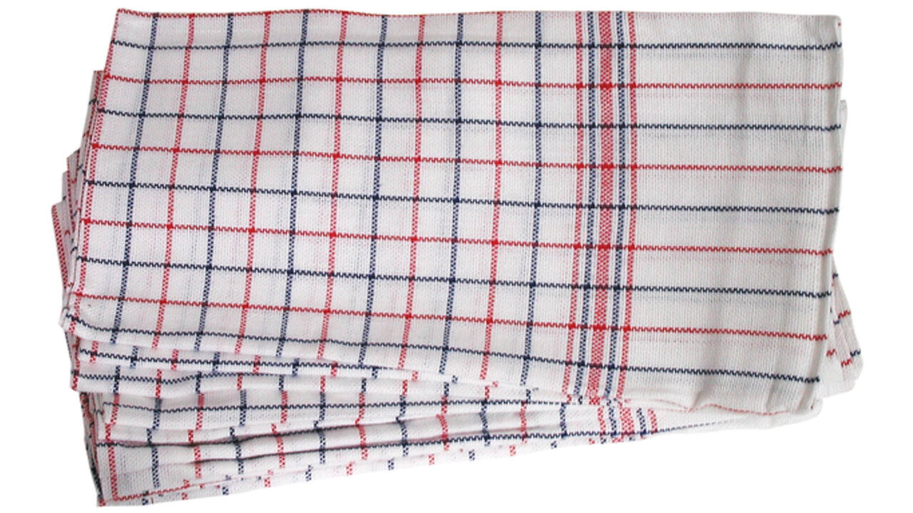 Theedoek Cleaninq nationale ruit 65x65cm 6 stuks