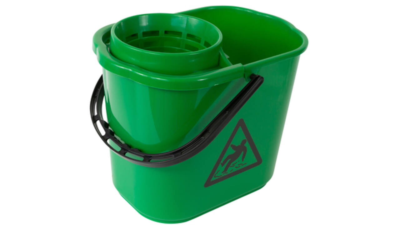Mopemmer spaans Cleaninq met korf 12L groen