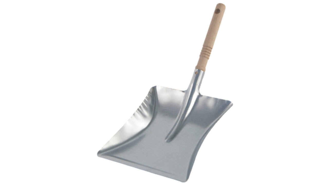 Stofblik Cleaninq verzinkt houten steel 23x21 cm