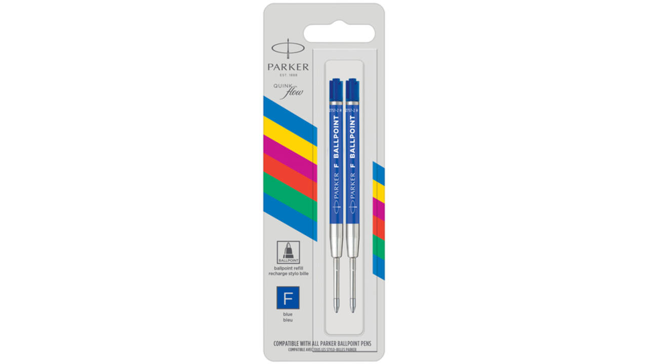 Balpenvulling Parker Economic fijn blauw blister à 2 stuks