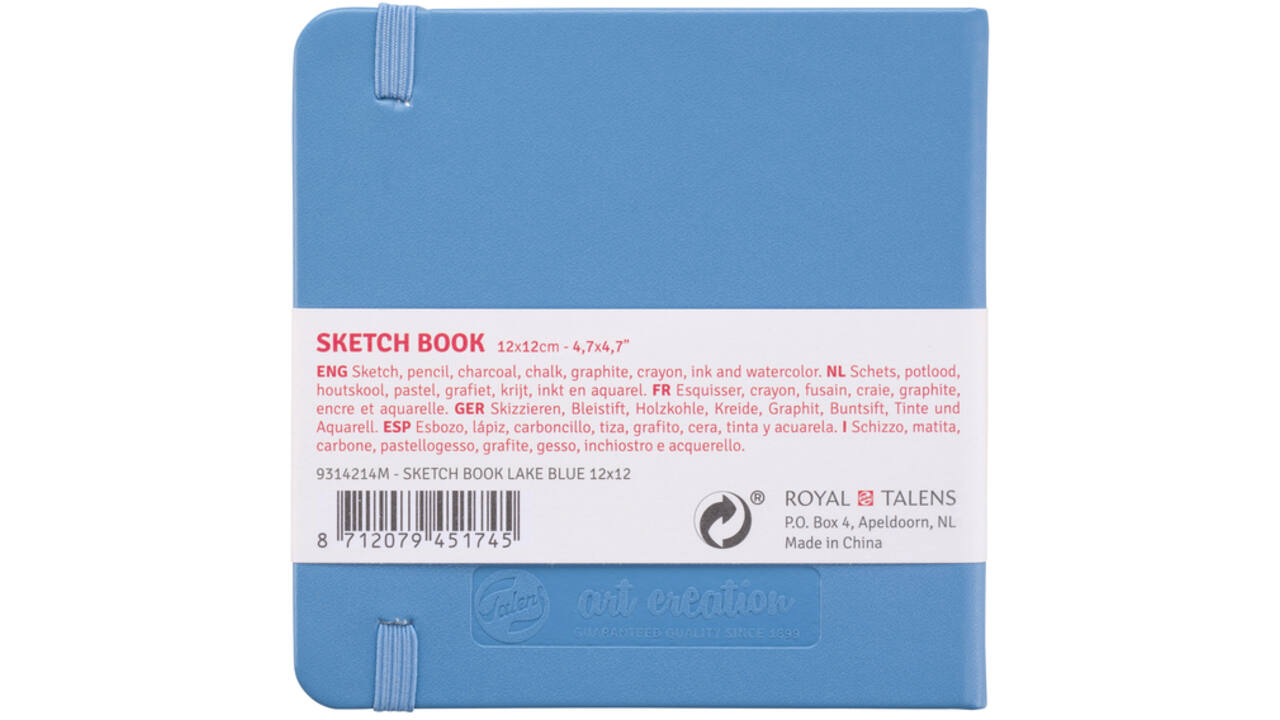 Schetsboek Talens Art Creation blauw 12x12cm 140gr 80vel