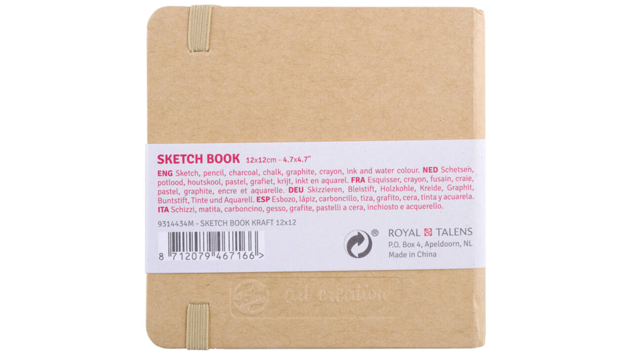 Schetsboek Talens Art Creation kraft 12x12cm 140gr 80vel