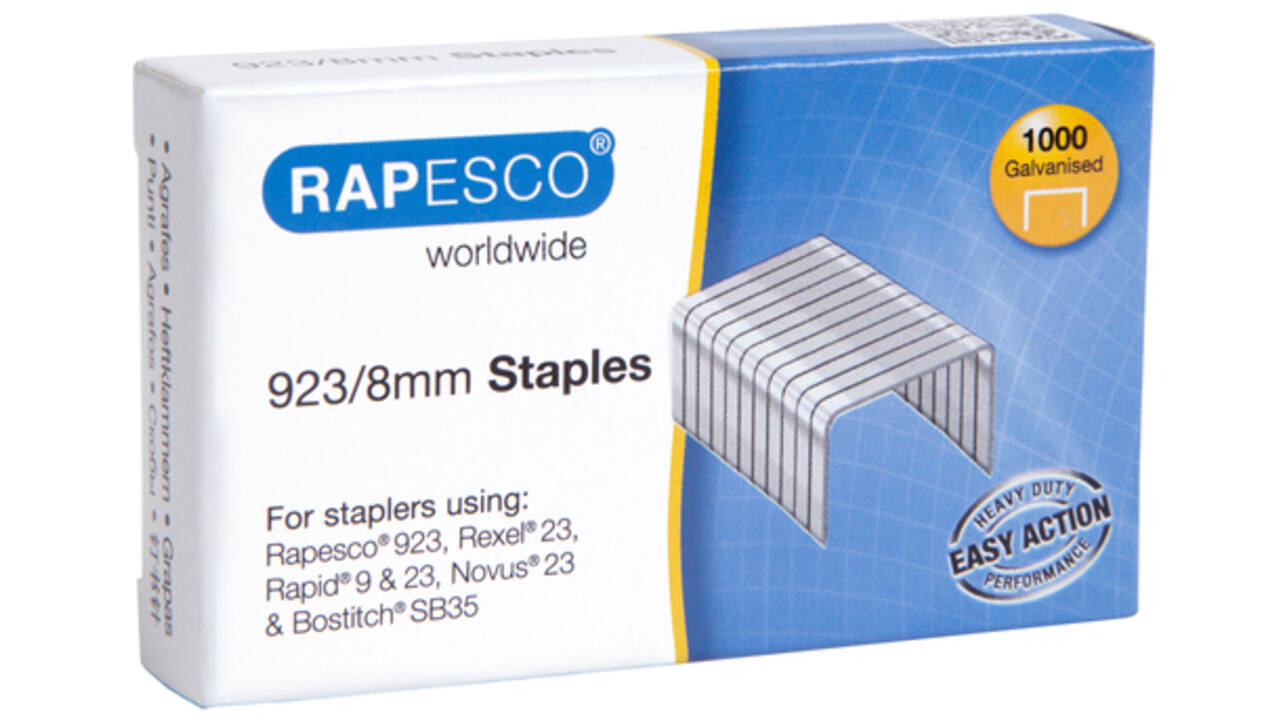Rapesco 923/8mm (23 Type) Verzinkt Nieten (doos 1000)