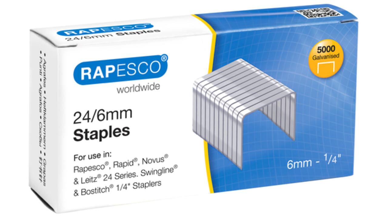 Rapesco 24/6mm (22/6) Verzinkt Nieten (doos 5000)