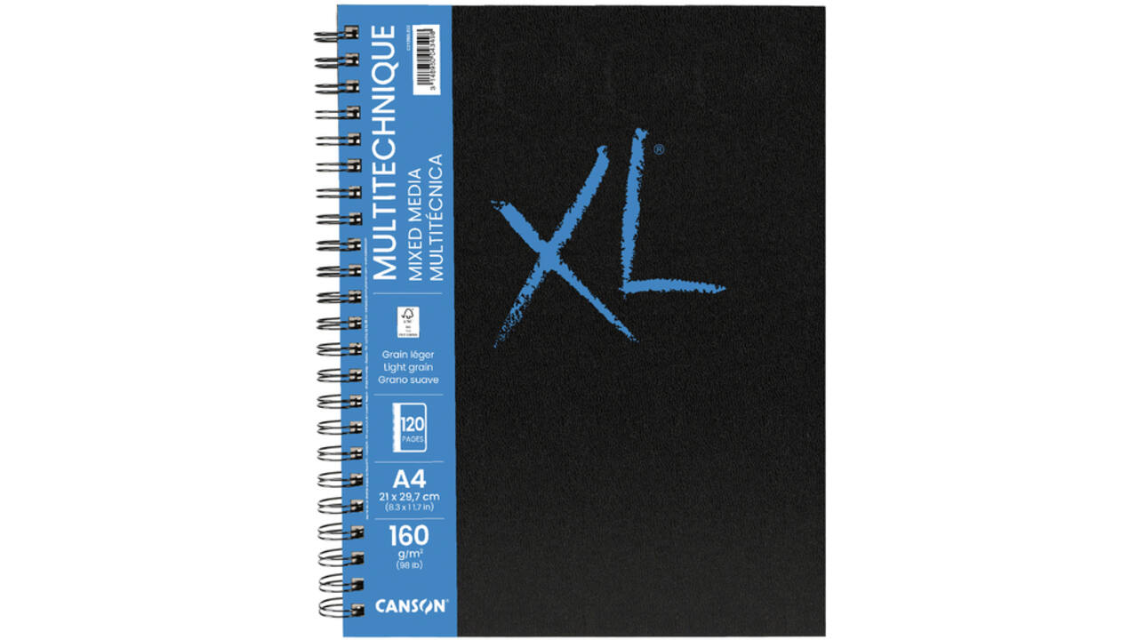 Schetsboek Canson Mix Media XL A4 60v 160gr spiraal