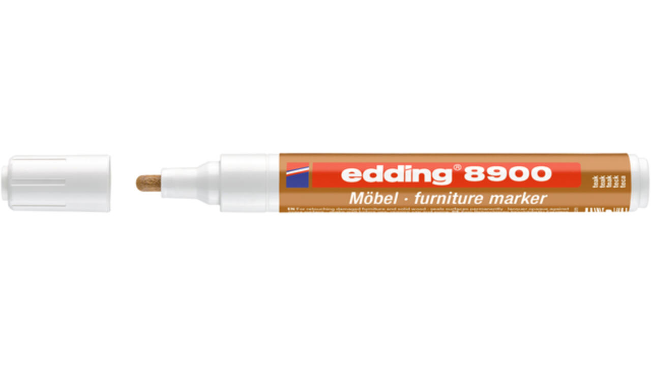 Viltstift edding 8900 meubel rond 1.5-2mm teak blister à 1 stuk