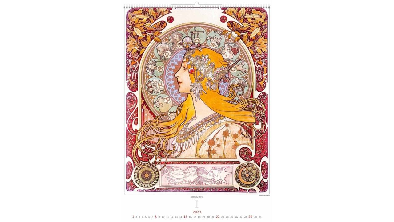 Kalender 2025 Helma 365 34x48.5cm Alfons Mucha