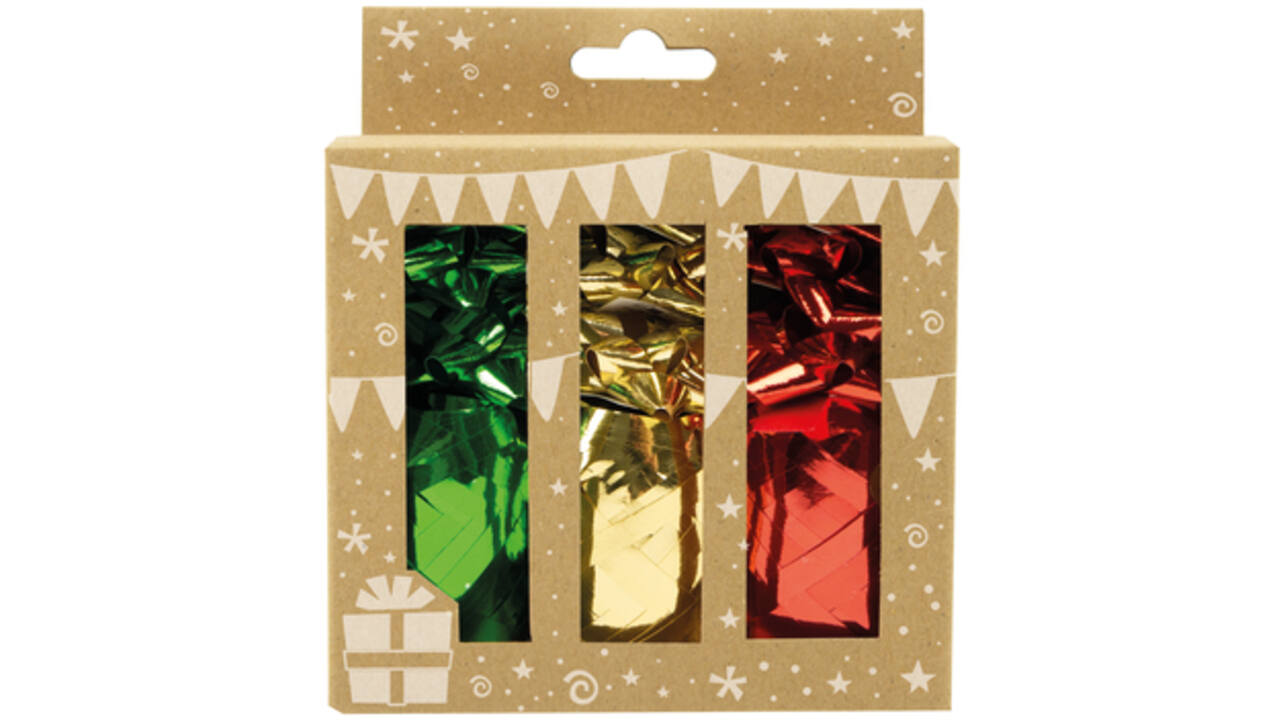 Cadeauversieringsset 12-delig 3 kleurig