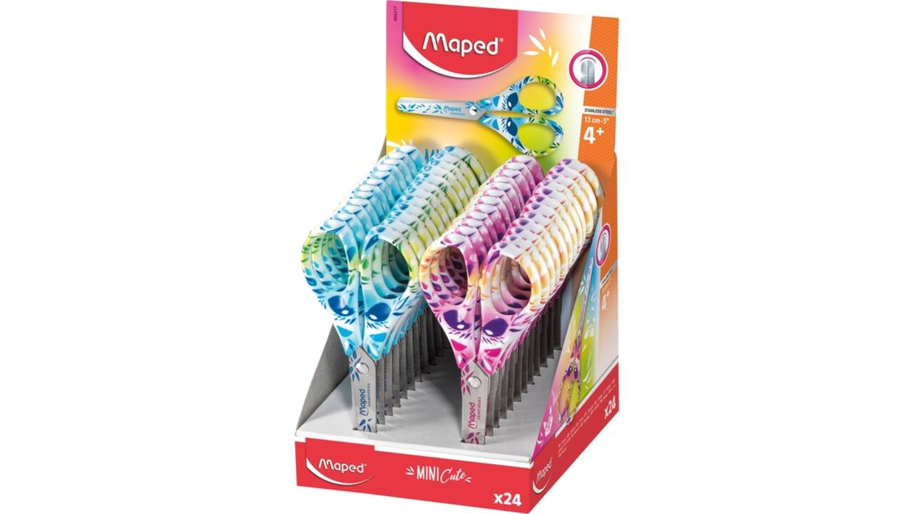 Schaar Maped Mini Cute 13cm display á 24 stuks assorti