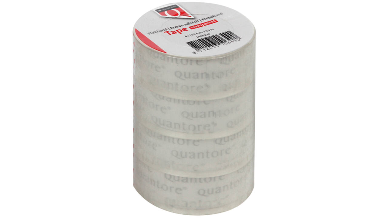 Plakband Quantore 19mmx25m transparant