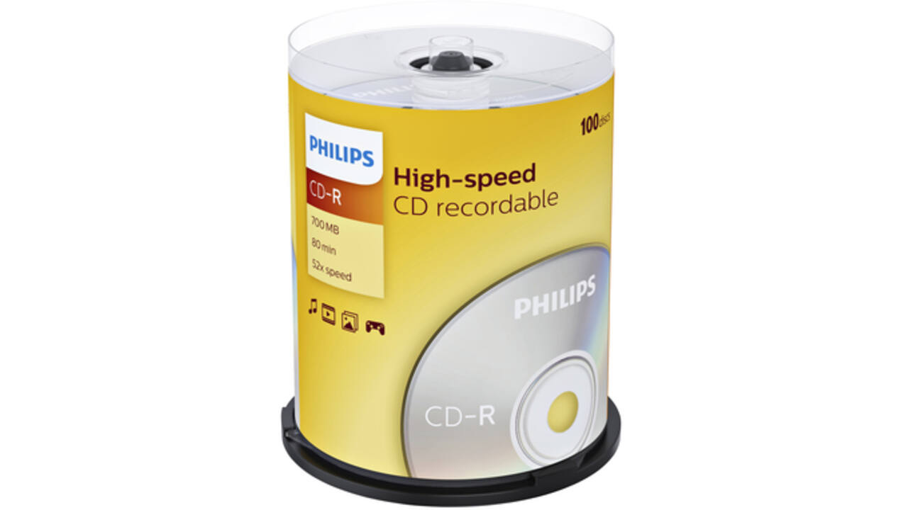 CD-R Philips 80Min 700MB 52x SP (100)