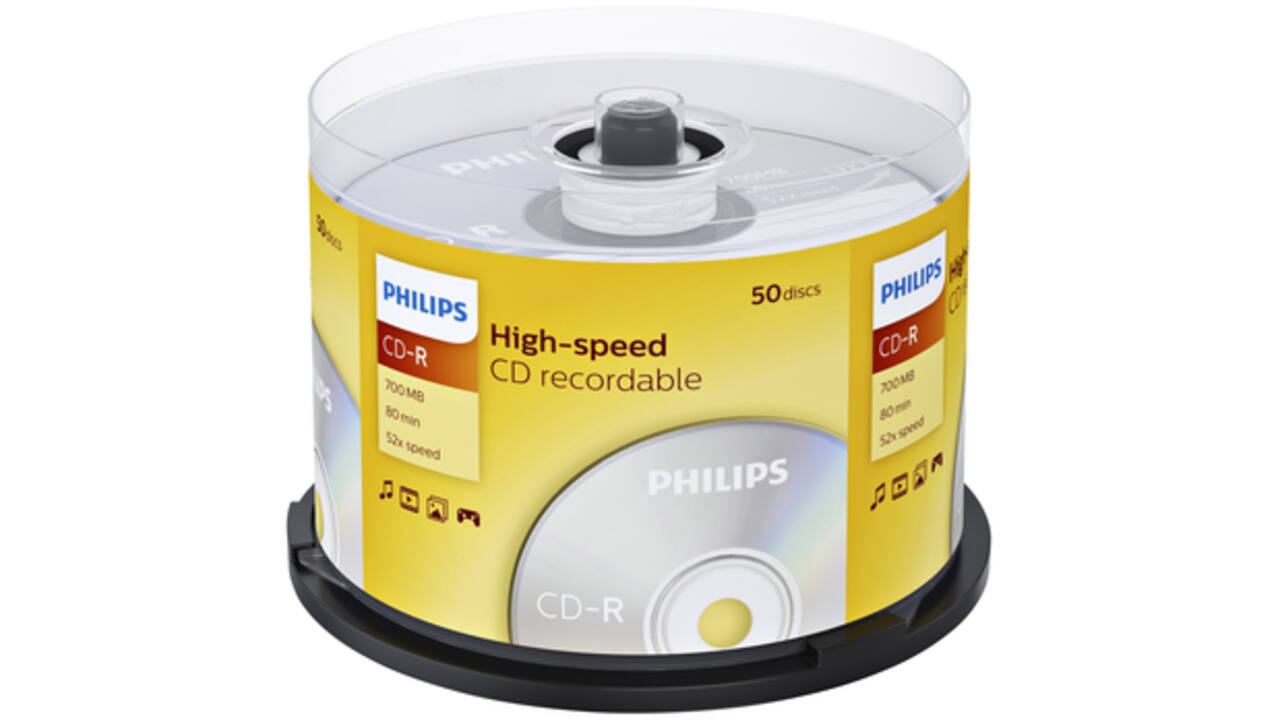 CD-R Philips 80Min 700MB 52x SP (50)