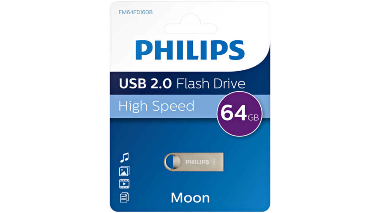 USB-stick 2.0 Philips moon vintage silver 64GB