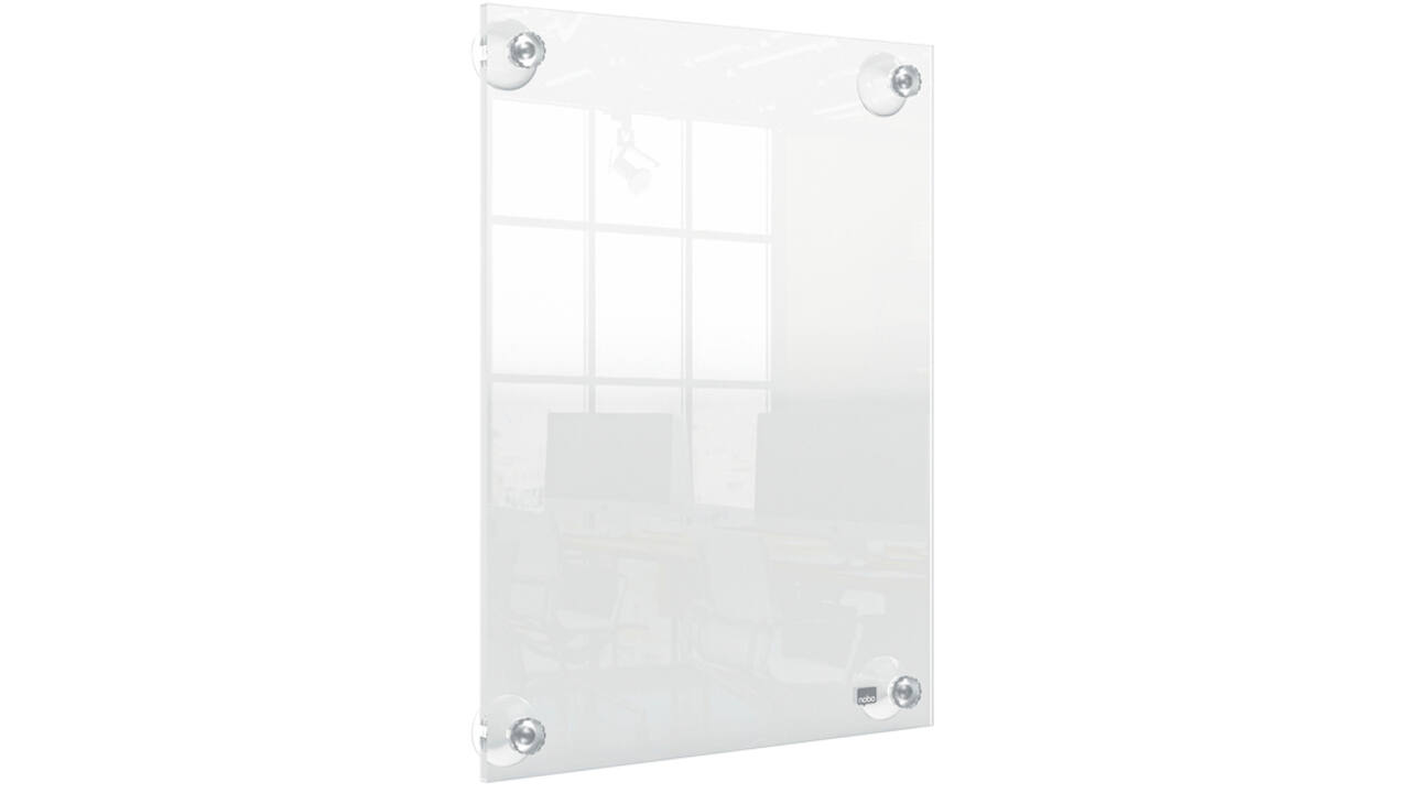 Infobord Nobo Premium Plus A4 acryl wand verplaatsbaar