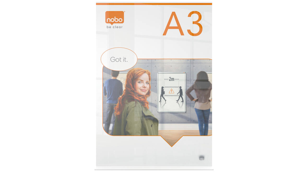 Infobord Nobo Premium Plus A3 acryl vrijstaand