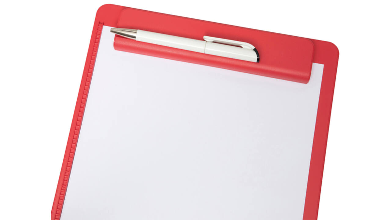 Klembord MAULgo uni recycled A4 staand rood