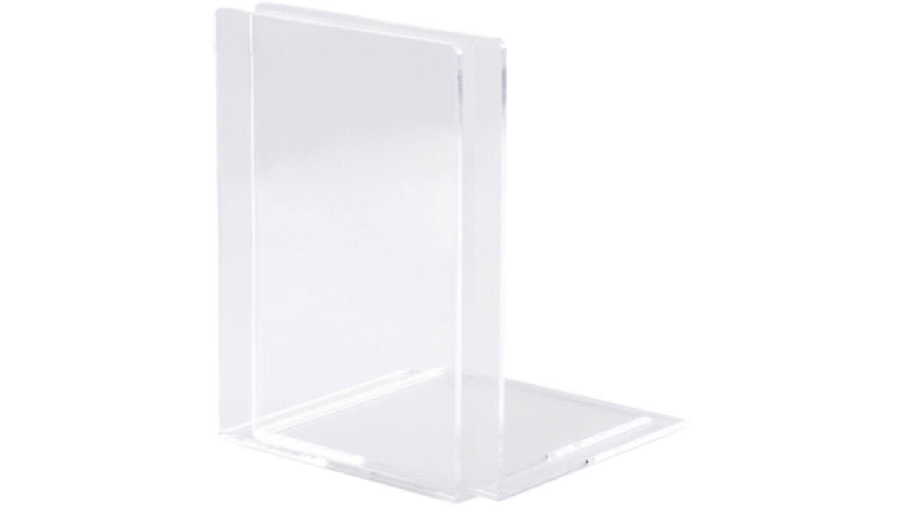 Boekensteun MAUL acryl 12x12x17cm set 2 glashelder