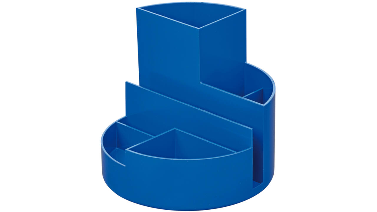 Pennenkoker MAUL roundbox Blauwe Engel recycled 6 vaks blauw