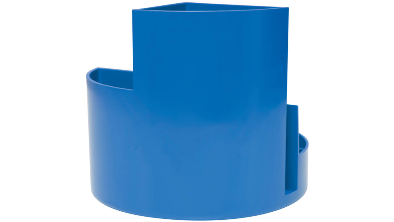 Pennenkoker MAUL roundbox Blauwe Engel recycled 6 vaks blauw