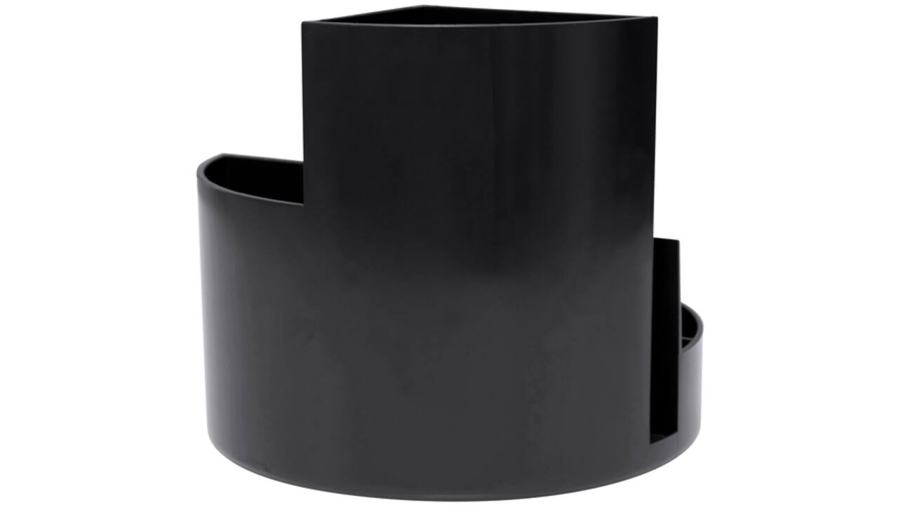 Pennenkoker MAULroundbox Blauwe Engel recycled 6 vaks zwart