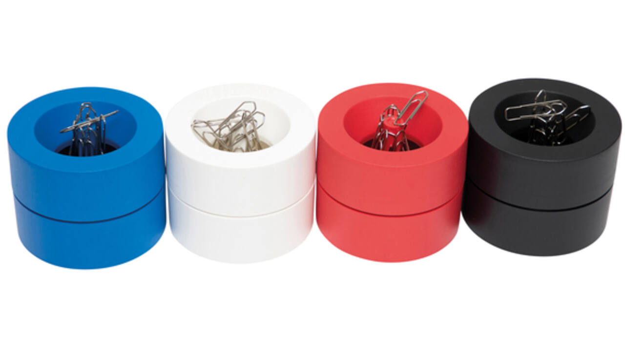 Papercliphouder MAULpro Blauwe Engel recycled Ø73x60mm rood