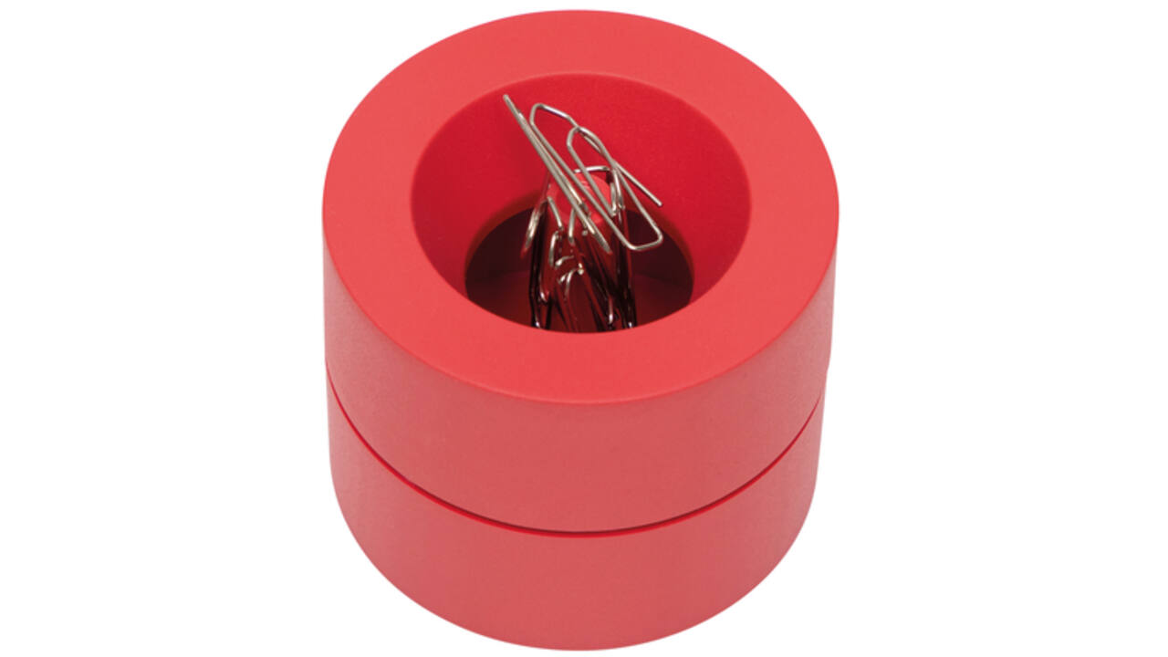 Papercliphouder MAULpro Blauwe Engel recycled Ø73x60mm rood