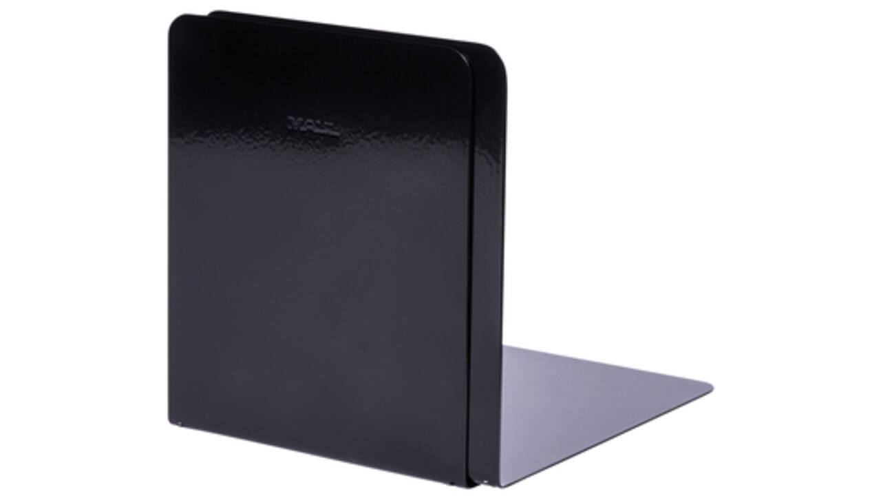 Boekensteun MAUL staal magnetisch 14x12x14cm set 2 zwart