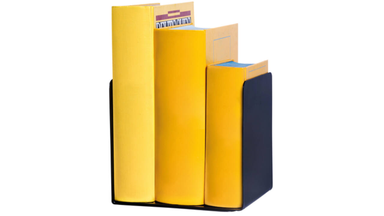 Boekensteun MAUL staal magnetisch 14x12x14cm set 2 zwart