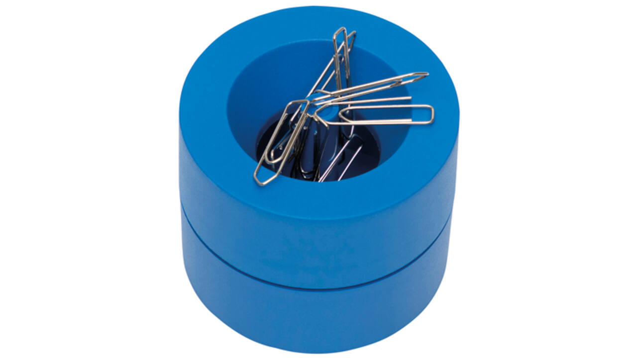 Papercliphouder MAULpro Blauwe Engel recycled Ø73x60mm blauw