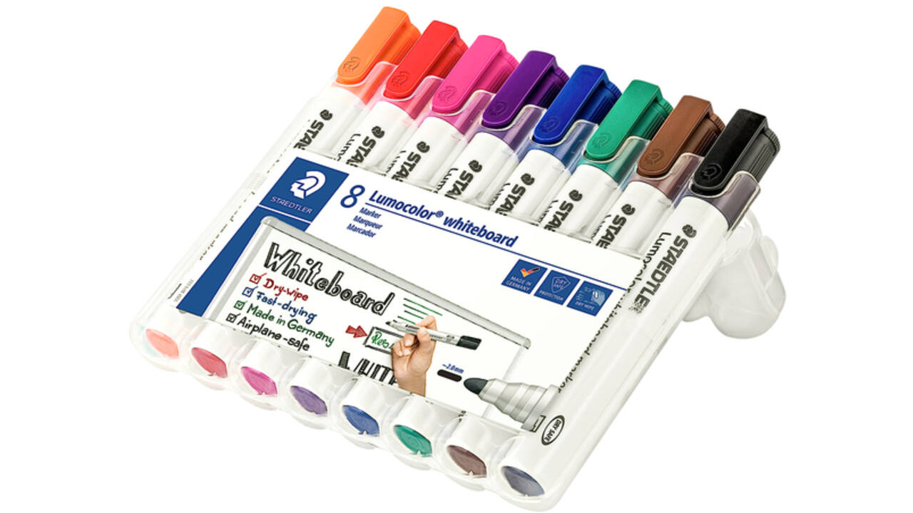 Viltstift Staedtler Lumocolor 351 whiteboard set à 8 stuks assorti