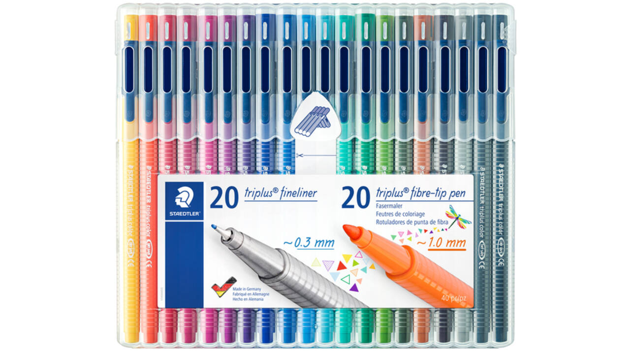 Viltstift en fineliner Staedtler Triplus 323 en 334 assorti