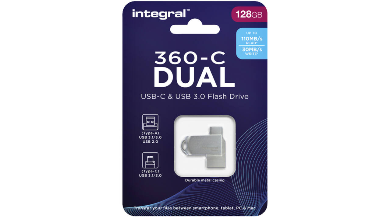 USB-stick Integral 3.0 USB-360-C Dual 128GB