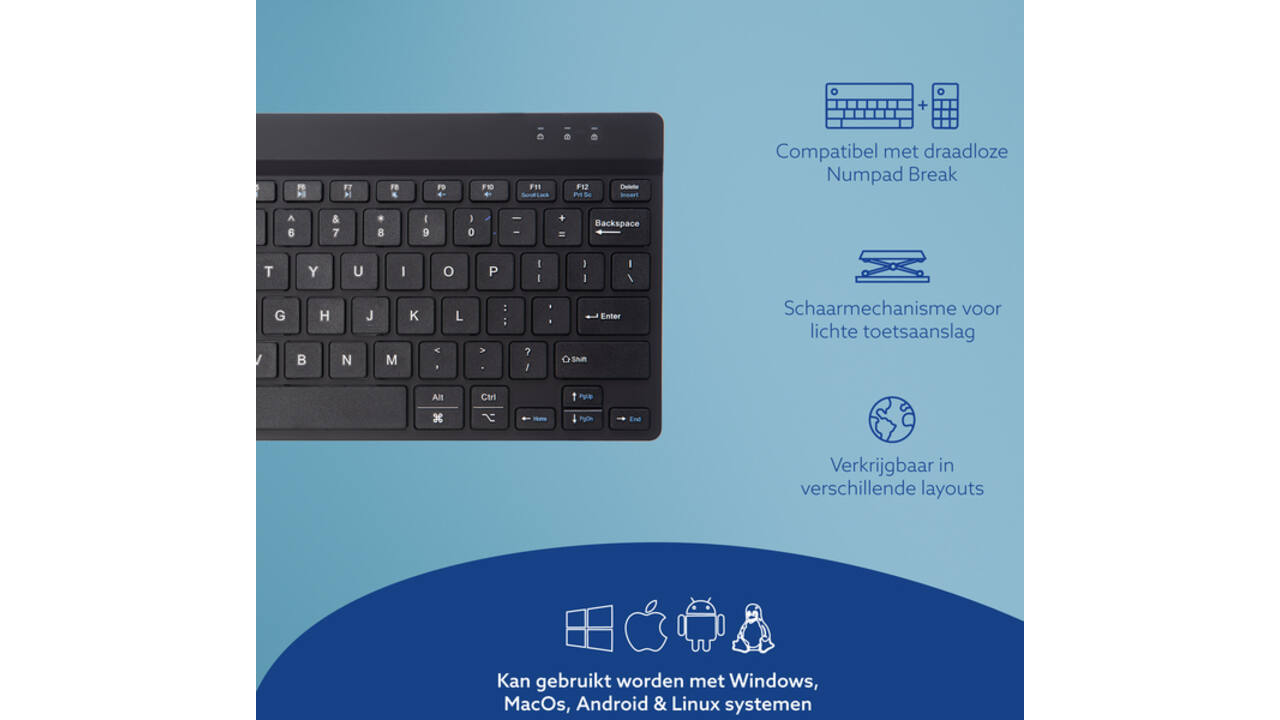 Toetsenbord R-Go Ergonomisch Compact Break QWERTY