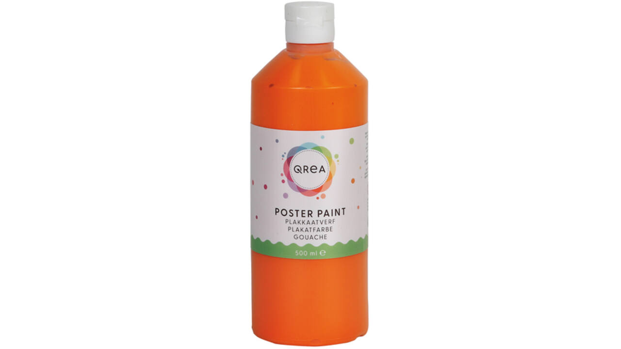 Plakkaatverf Qrea oranje 500ml