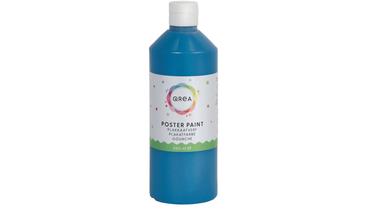 Plakkaatverf Qrea blauw 500ml