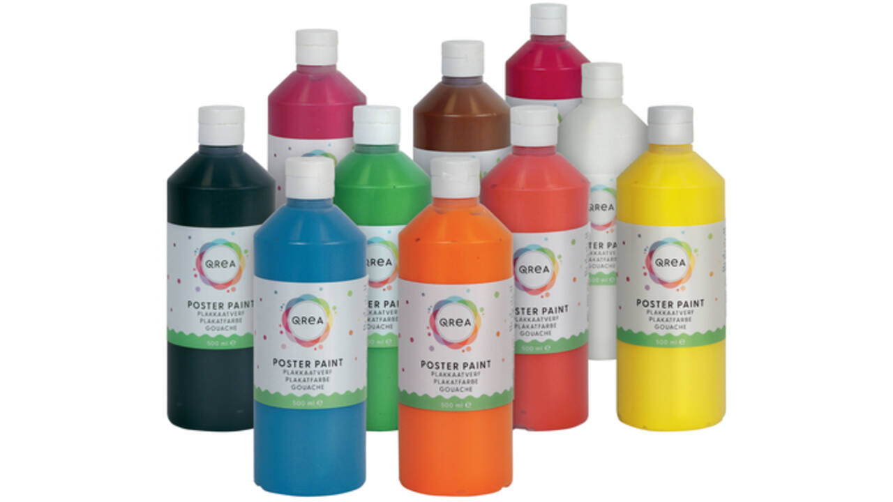 Plakkaatverf Qrea oranje 500ml