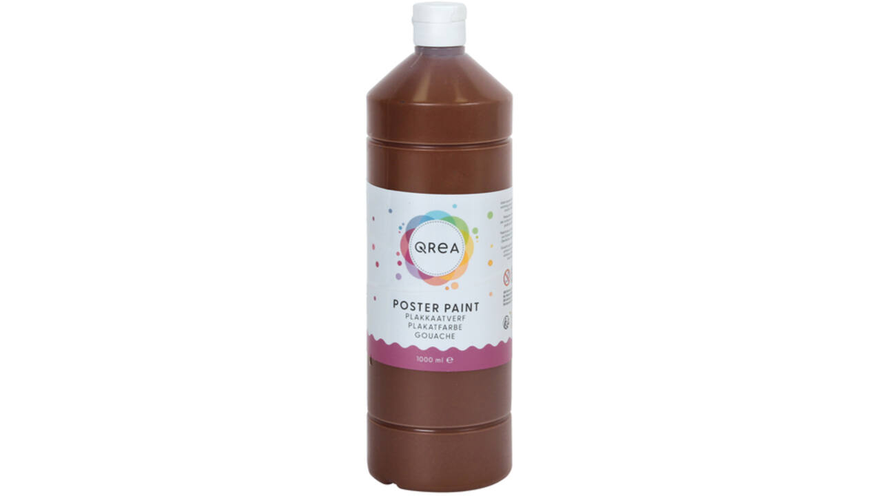 Plakkaatverf Qrea donkerbruin 1000ml