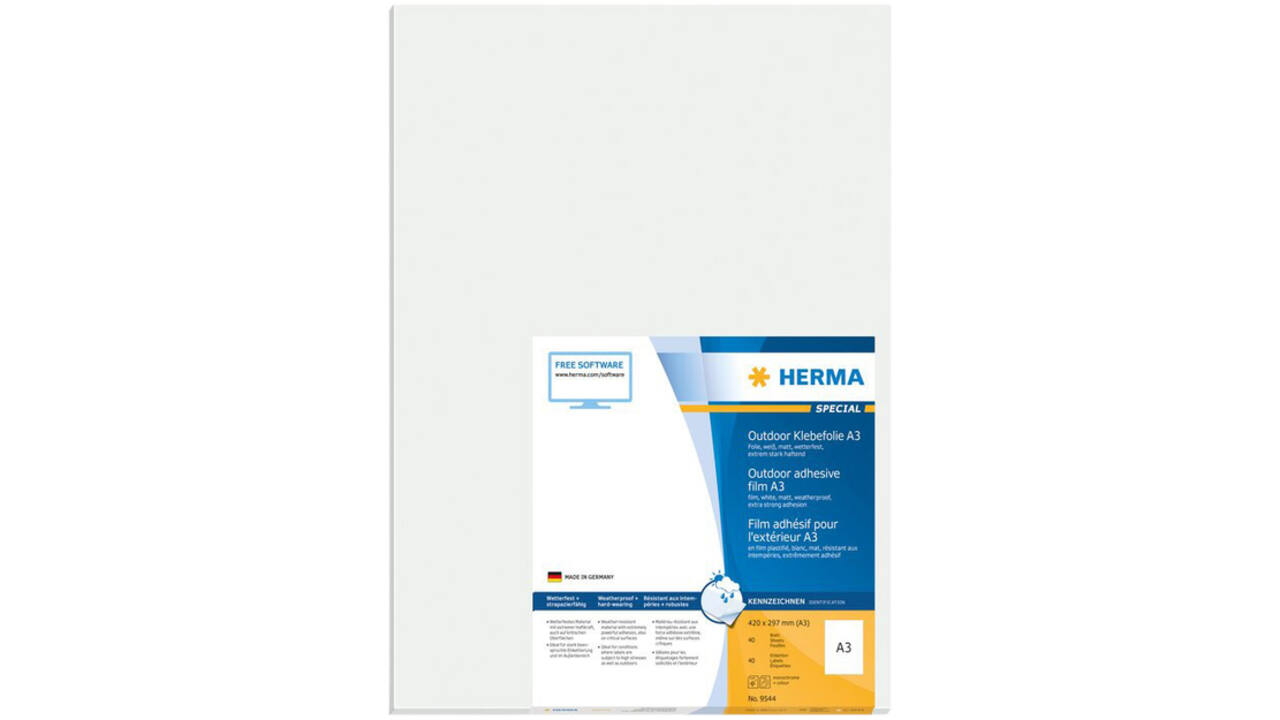 Etiket HERMA 9544 297x420mm weerbestendig wit 40stuks
