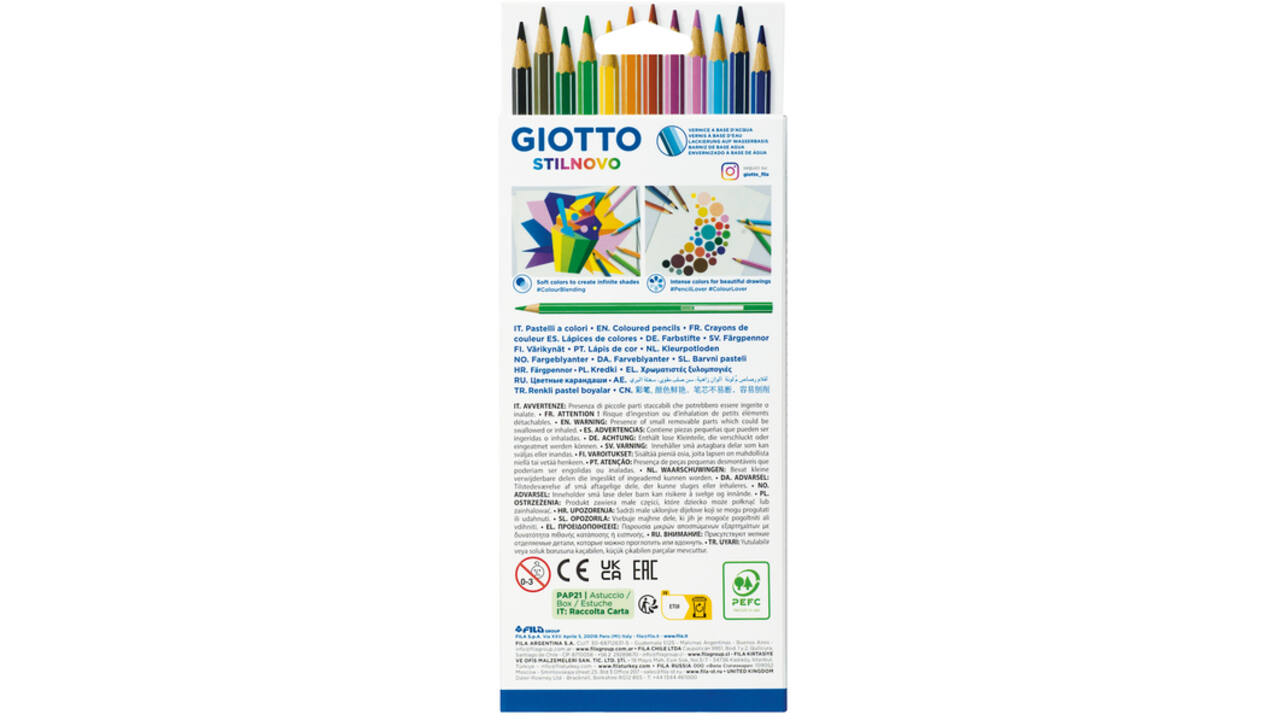 Potlood Giotto Stilnovo assorti 12 stuks
