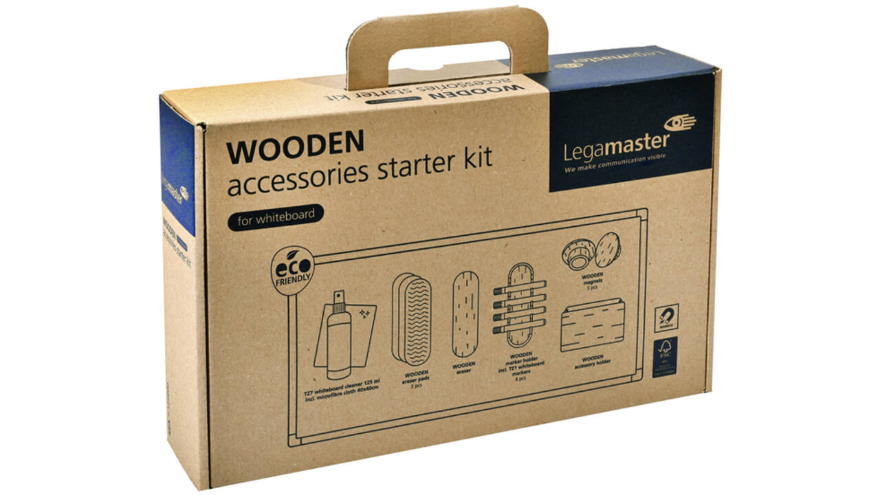Whiteboard accessoire starter kit Legamaster WOODEN
