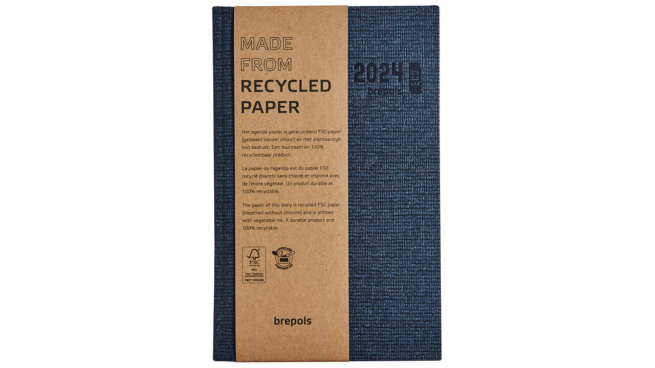 Agenda 2025 Brepols Ecoday Kazar 1dag/1pagina blauw