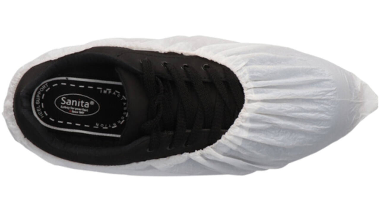 Schoenovertrek CMT 70mu geruwd maat 36-46 CPE wit