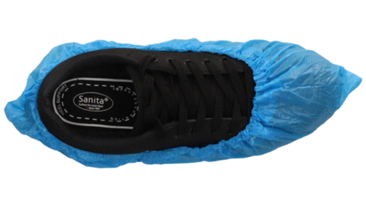 Schoenovertrek CMT 40mu geruwd maat 36-46 CPE blauw